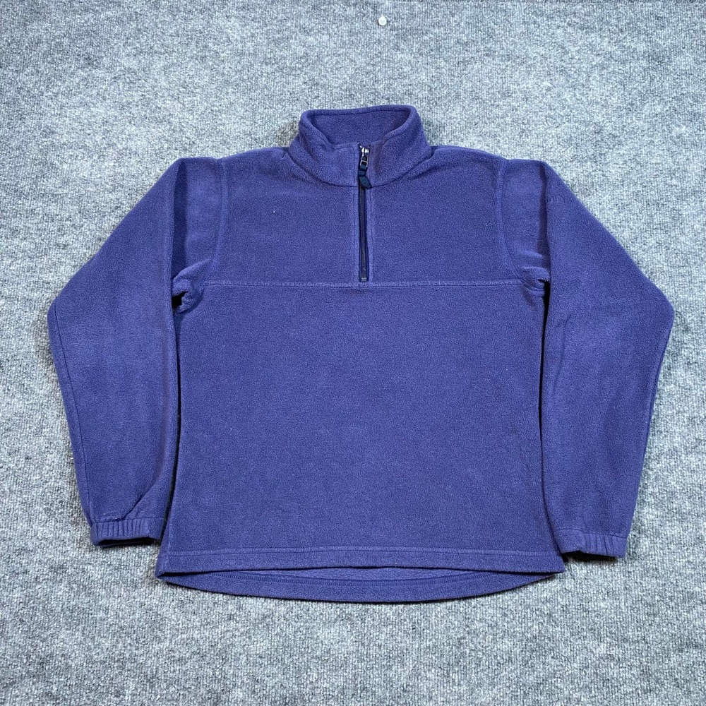Columbia Womens Purple Fleece Quarter Zip Pullover Sweater Size Medium